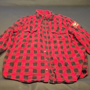 Miller High Life Buffalo Plaid Flannel Shirt